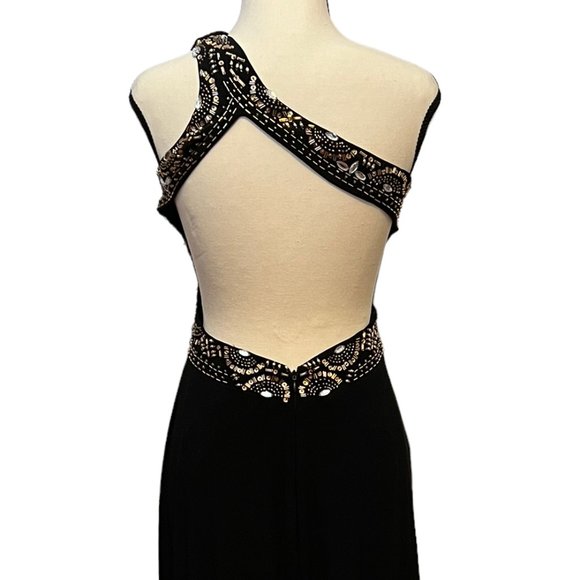 Blondie Nites By Stacy Sklar One Shoulder Long Gown, Size: 1 - Picture 2 of 4